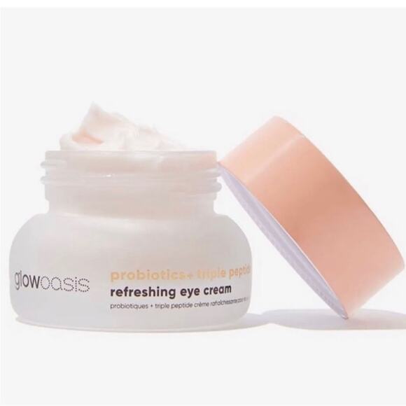 NEW eye cream glow oasis refreshing 0.67 oz probiotic triple peptide vegan 20 ml - Picture 4 of 7